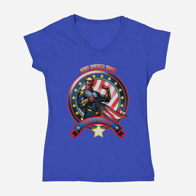 Vote Patriot-Womens-V-Neck-Tee-Samuel