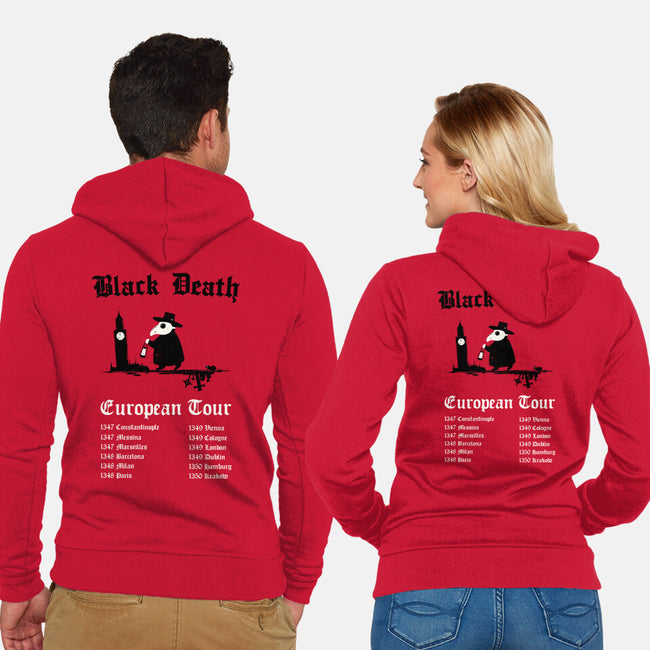 Black Death European Tour-Unisex-Zip-Up-Sweatshirt-Mattania