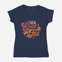 Let's Love In Fall-Womens-V-Neck-Tee-teesgeex