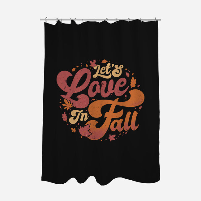 Let's Love In Fall-None-Polyester-Shower Curtain-teesgeex