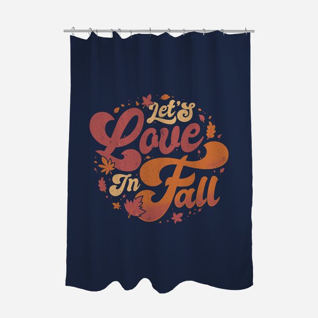 Let's Love In Fall-None-Polyester-Shower Curtain-teesgeex