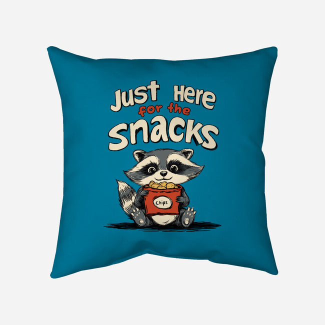 Just Here For The Snacks-None-Removable Cover w Insert-Throw Pillow-Geeky Girlky