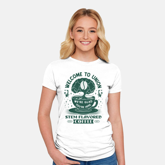 Immersive Mental World Coffee-Womens-Fitted-Tee-LAGELANTEE