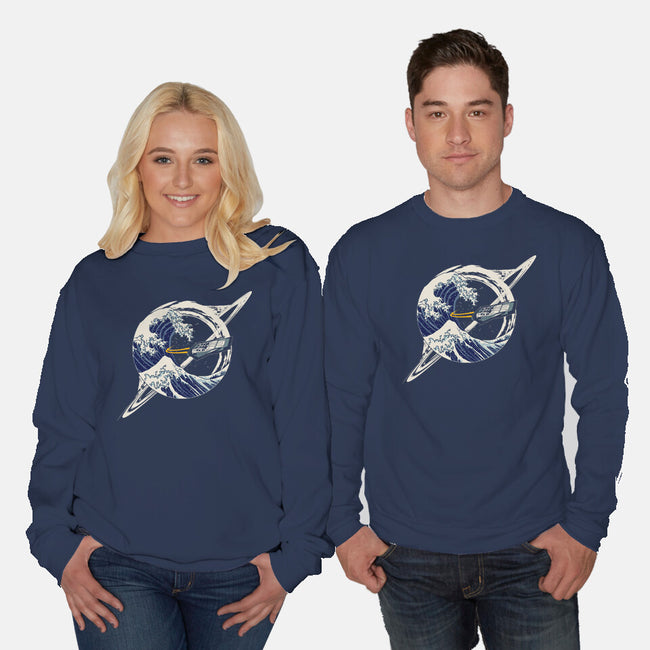 Interstellar Kanagawa Wave-Unisex-Crew Neck-Sweatshirt-Dylon_G