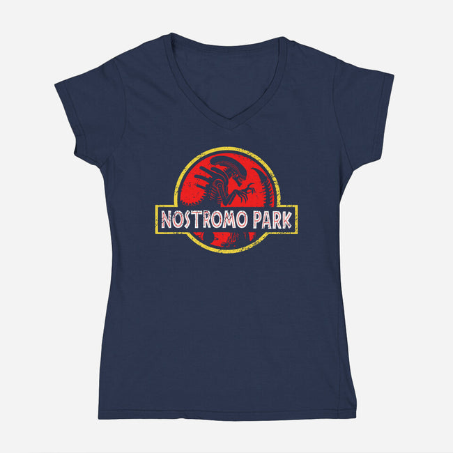 Nostromo Park-Womens-V-Neck-Tee-Dylon_G