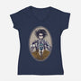 Gothic Barber-Womens-V-Neck-Tee-Diego Gurgell