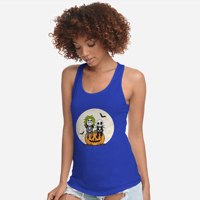 Jack And Beetlejuice-Womens-Racerback-Tank-Tusetdesign