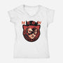 The Cat Said Meow-Womens-V-Neck-Tee-glitchygorilla