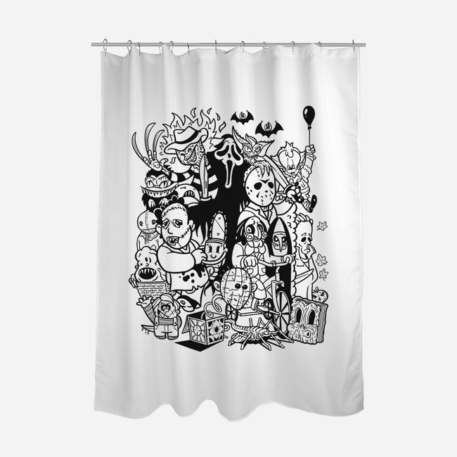 Nightmare Doodles-None-Polyester-Shower Curtain-Getsousa!