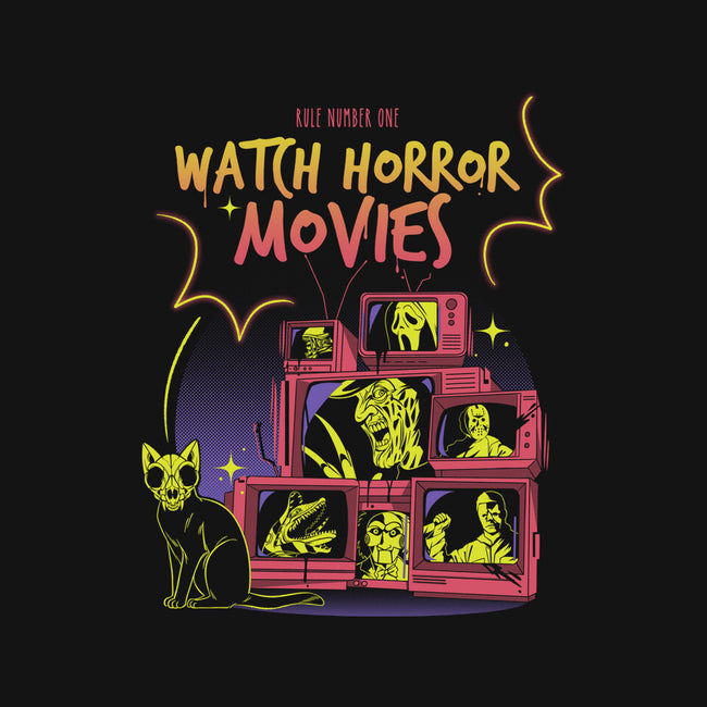 Watch Horror Movies-Womens-Racerback-Tank-yumie