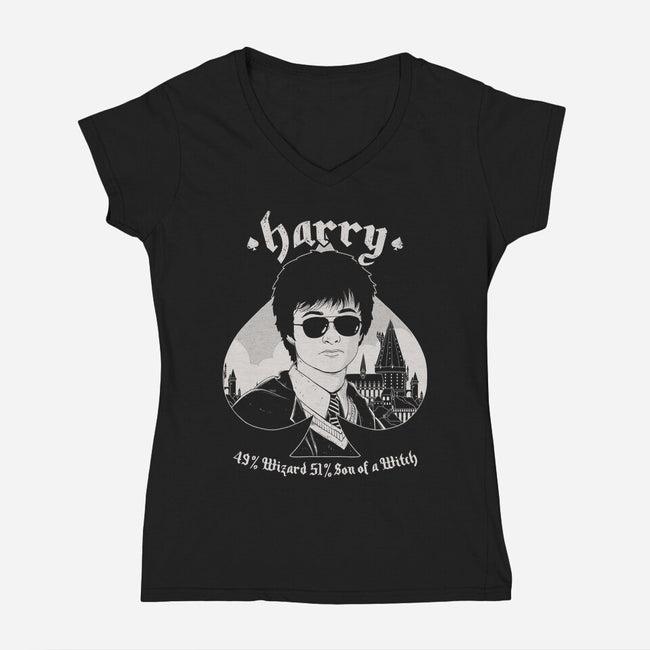 Son Of A Witch-Womens-V-Neck-Tee-GODZILLARGE