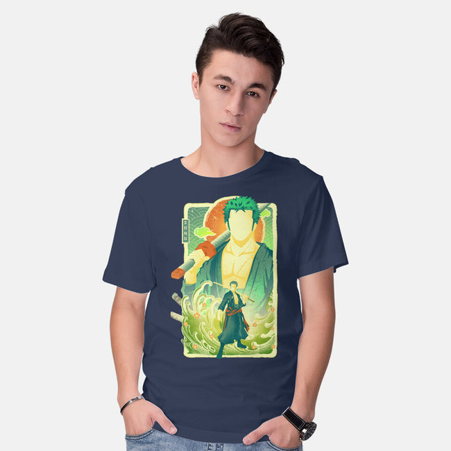 Great Wave Zoro-Mens-Basic-Tee-hypertwenty