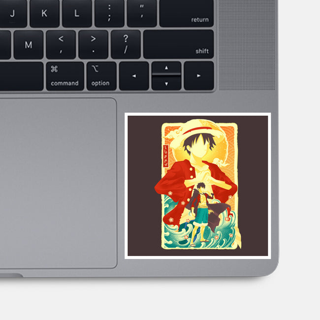 Great Wave Luffy-None-Glossy-Sticker-hypertwenty