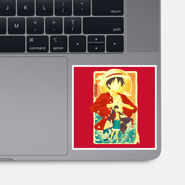 Great Wave Luffy-None-Glossy-Sticker-hypertwenty