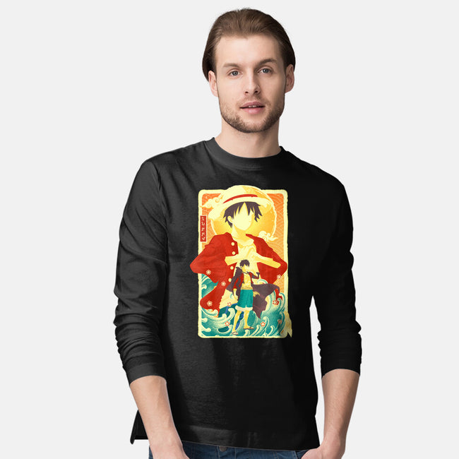 Great Wave Luffy-Mens-Long Sleeved-Tee-hypertwenty