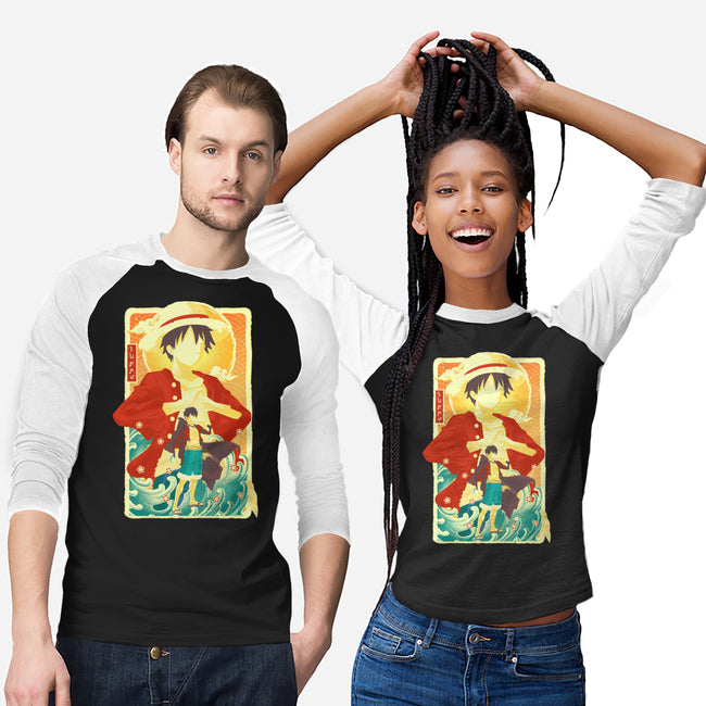 Great Wave Luffy-Unisex-Baseball-Tee-hypertwenty