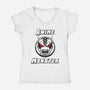 Anime Monster Logo-Womens-V-Neck-Tee-Anime Monster