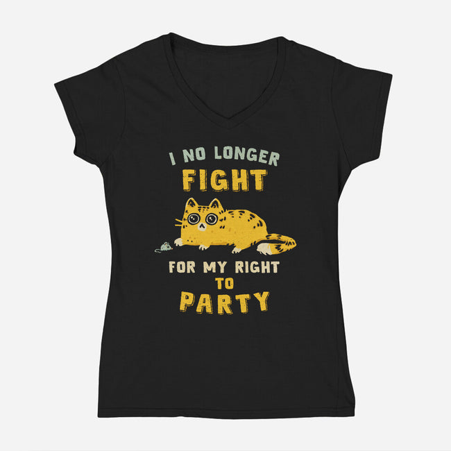 My Right To Party-Womens-V-Neck-Tee-kg07