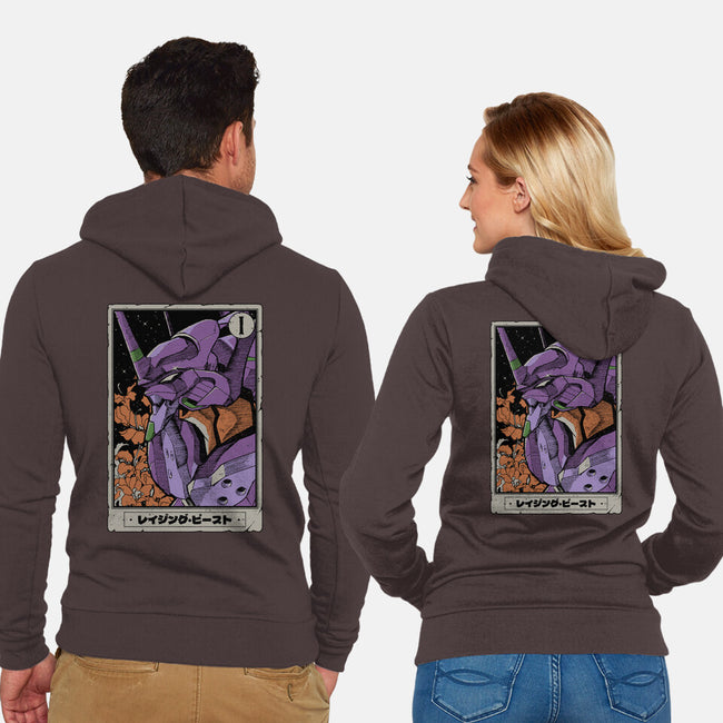 Eva Tarot Card-Unisex-Zip-Up-Sweatshirt-Hafaell