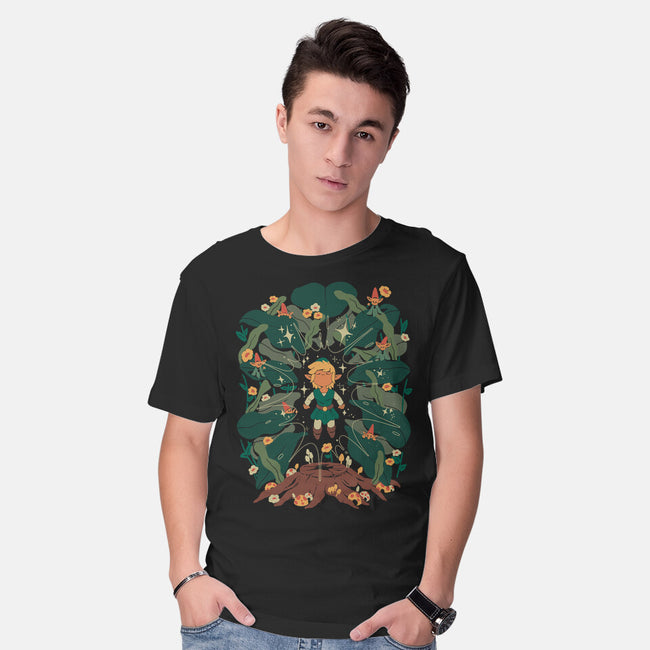 Minish Boy And Gnomes-Mens-Basic-Tee-ilustrata