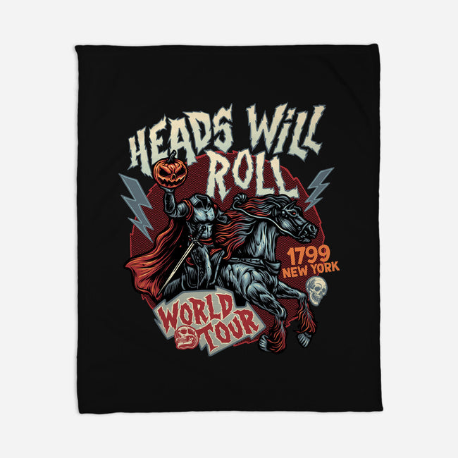 Heads Will Roll-None-Fleece-Blanket-glitchygorilla