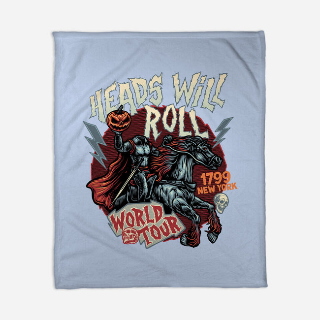 Heads Will Roll-None-Fleece-Blanket-glitchygorilla