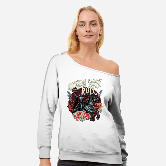 Heads Will Roll-Womens-Off Shoulder-Sweatshirt-glitchygorilla