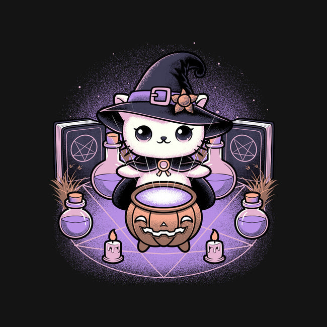 Spooky Witch Cat-Youth-Basic-Tee-Astrobot Invention