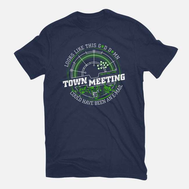 Town Meeting-Unisex-Basic-Tee-rocketman_art