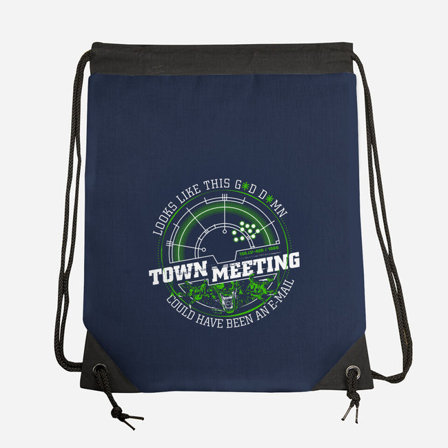 Town Meeting-None-Drawstring-Bag-rocketman_art