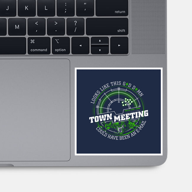 Town Meeting-None-Glossy-Sticker-rocketman_art