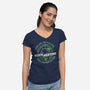 Town Meeting-Womens-V-Neck-Tee-rocketman_art