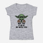 Jedi Math-Womens-V-Neck-Tee-zachterrelldraws