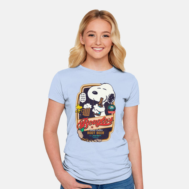 Beagle's Root Beer-Womens-Fitted-Tee-Arinesart