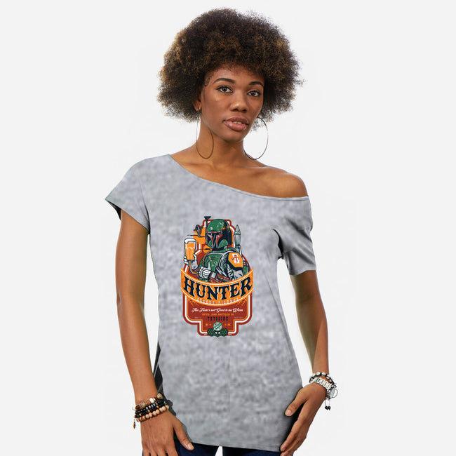 Hunter Pilsner-Womens-Off Shoulder-Tee-Arinesart