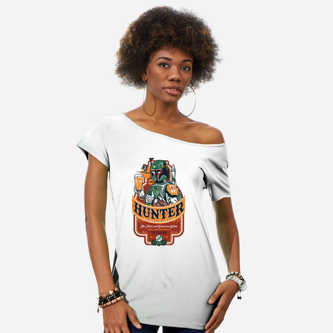 Hunter Pilsner-Womens-Off Shoulder-Tee-Arinesart