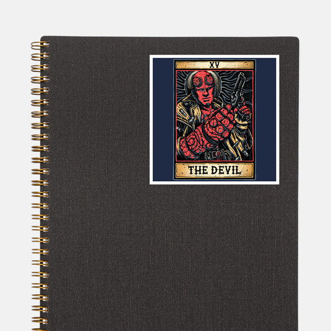 Devil Tarot-None-Glossy-Sticker-glitchygorilla