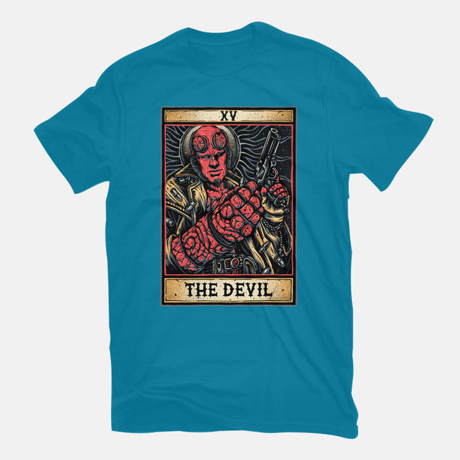 Devil Tarot-Womens-Fitted-Tee-glitchygorilla