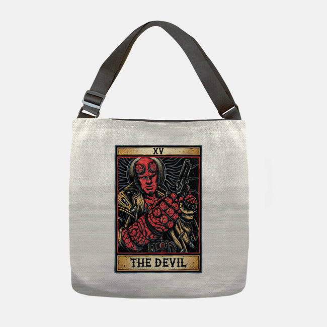 Devil Tarot-None-Adjustable Tote-Bag-glitchygorilla