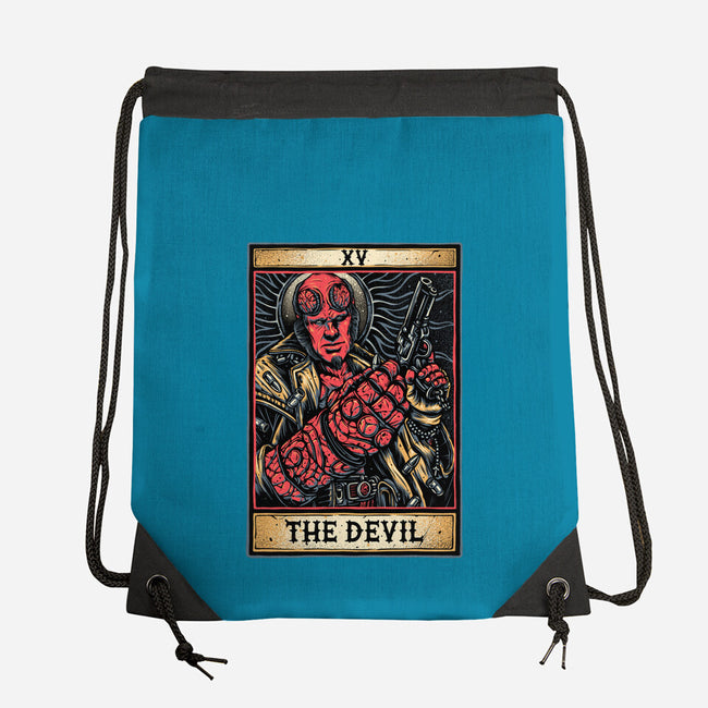 Devil Tarot-None-Drawstring-Bag-glitchygorilla