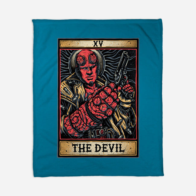 Devil Tarot-None-Fleece-Blanket-glitchygorilla