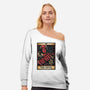 Devil Tarot-Womens-Off Shoulder-Sweatshirt-glitchygorilla