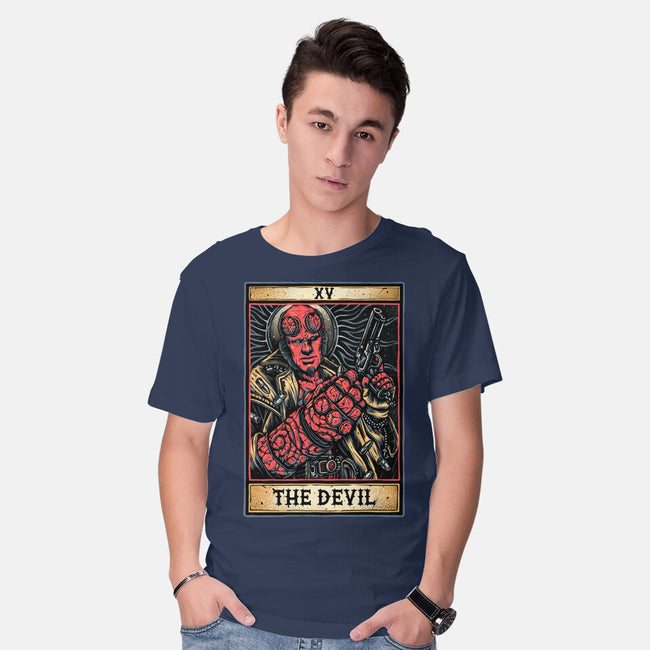 Devil Tarot-Mens-Basic-Tee-glitchygorilla