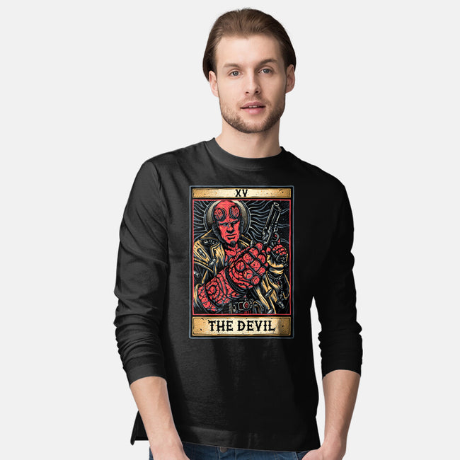 Devil Tarot-Mens-Long Sleeved-Tee-glitchygorilla