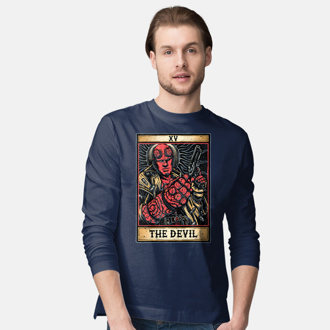 Devil Tarot-Mens-Long Sleeved-Tee-glitchygorilla