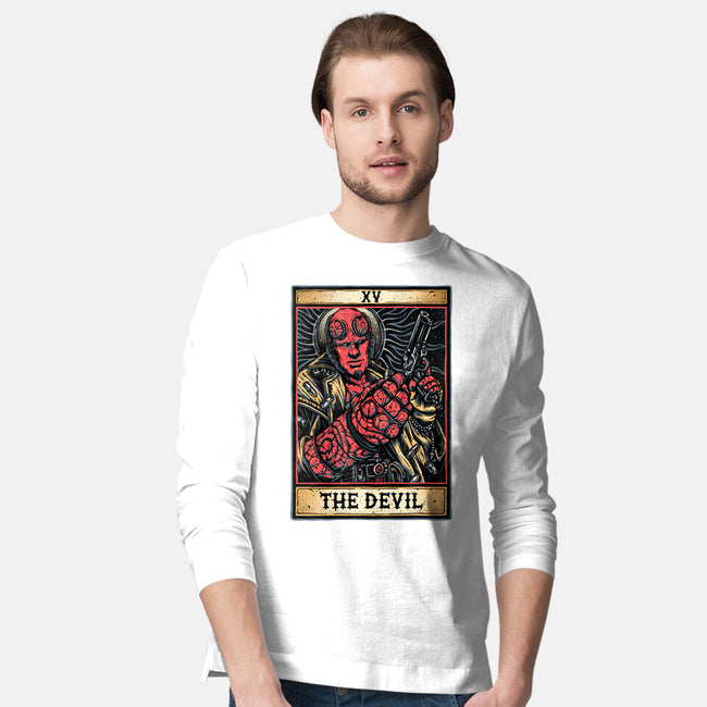 Devil Tarot-Mens-Long Sleeved-Tee-glitchygorilla