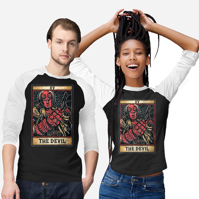 Devil Tarot-Unisex-Baseball-Tee-glitchygorilla