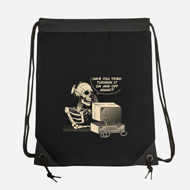 Skeleton IT Support-None-Drawstring-Bag-tobefonseca