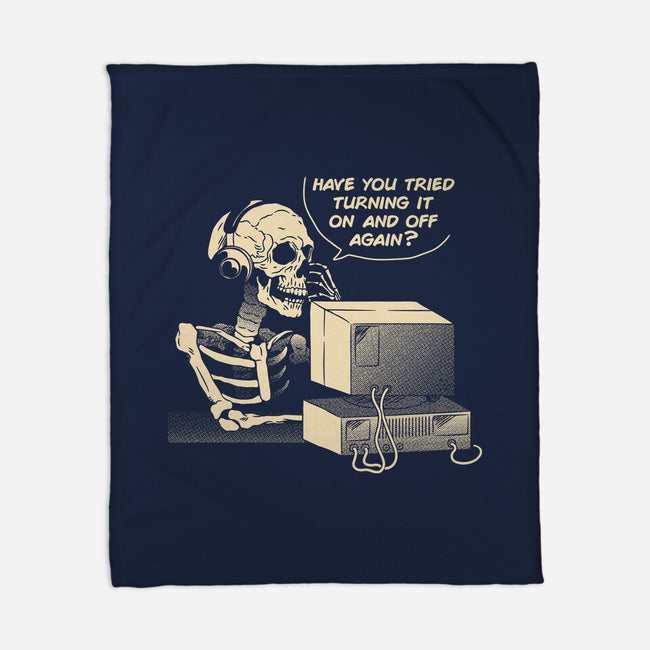 Skeleton IT Support-None-Fleece-Blanket-tobefonseca