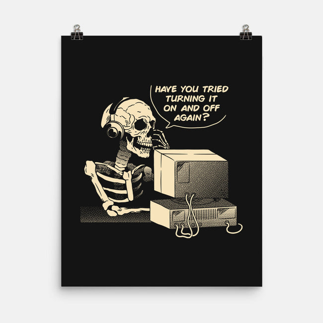 Skeleton IT Support-None-Matte-Poster-tobefonseca